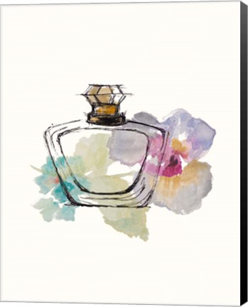 Framed Crystal Floral Perfume I Print