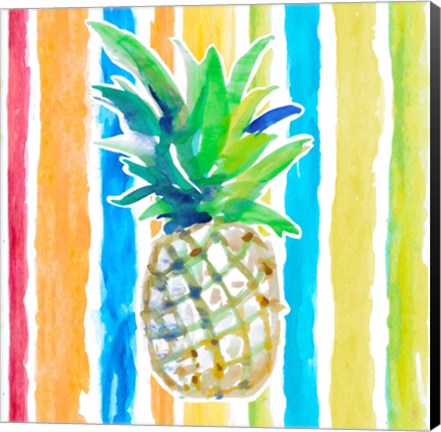 Framed Vibrant Pineapple II Print