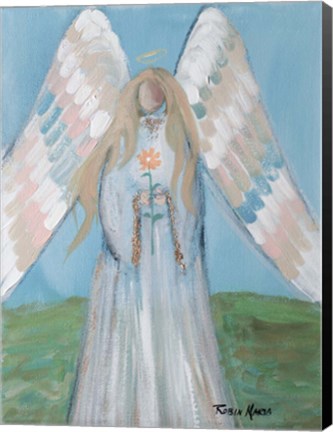 Framed Angel in Spring Print