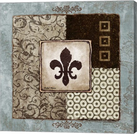 Framed Fleur de Lis I Print