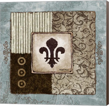 Framed Fleur de Lis II Print