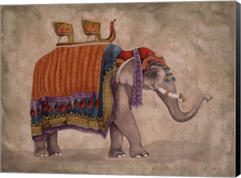 Framed Ceremonial Elephants II Print