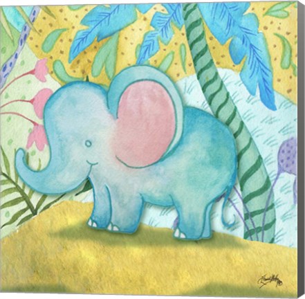 Framed Playful Elephant Print