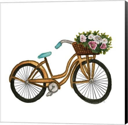 Framed Garden Bike Print