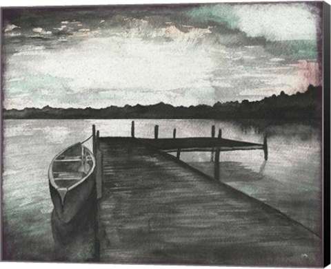 Framed Gray Morning on the Lake Print