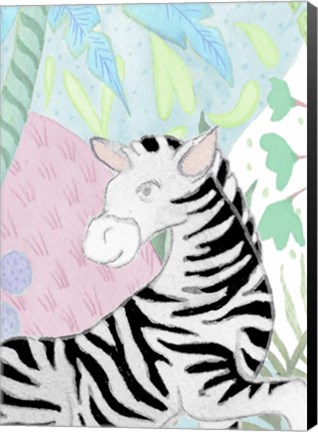 Framed Zebra in the Tropics Print