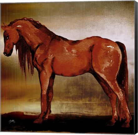 Framed Red Horse II Print