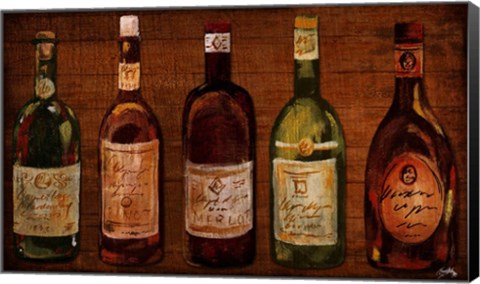 Framed Wine Row Print