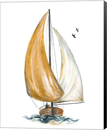 Framed Gold Sail I Print