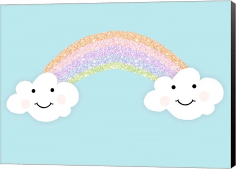 Framed Happy Clouds Print