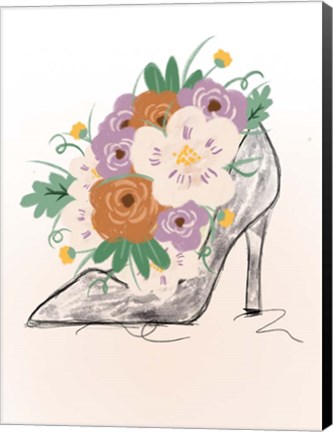 Framed Floral Bloom Heel Print