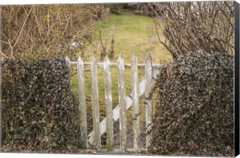 Framed Provincetown Gate in Winter, Cape Cod Print