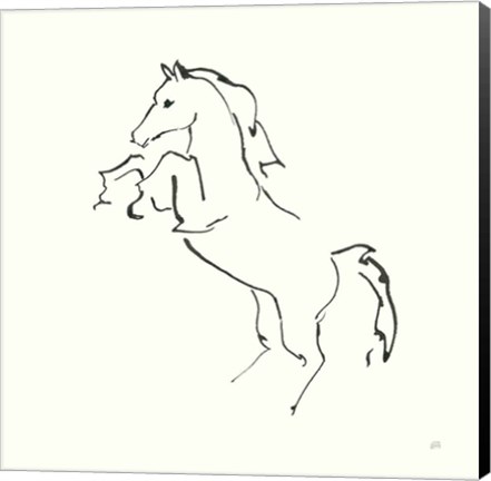 Framed Line Horse IX Print