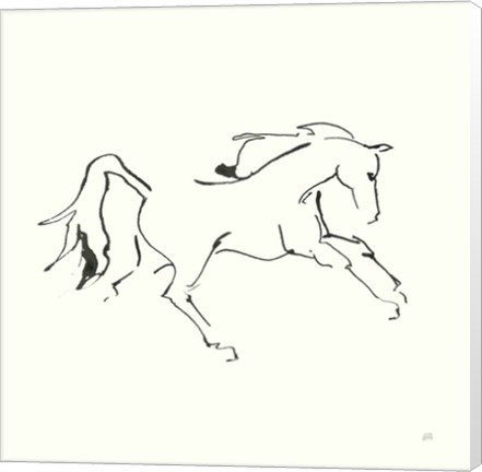 Framed Line Horse VII Print