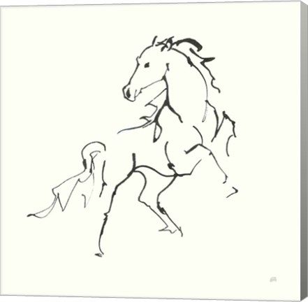 Framed Line Horse IV Print