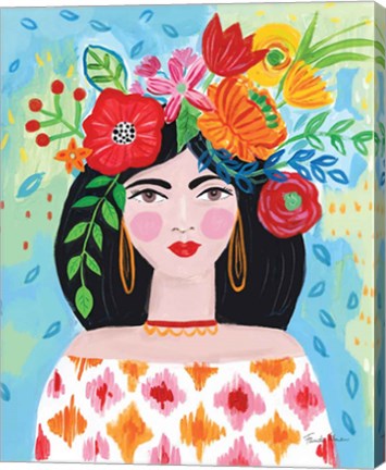 Framed Boho Girl II Print