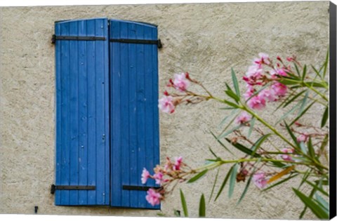 Framed Window Of Manosque Home In Provence Print