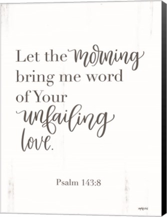 Framed Unfailing Love Print