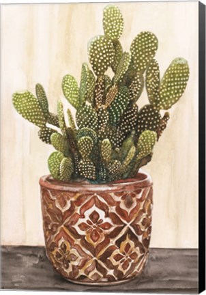 Framed Potted Cactus II Print