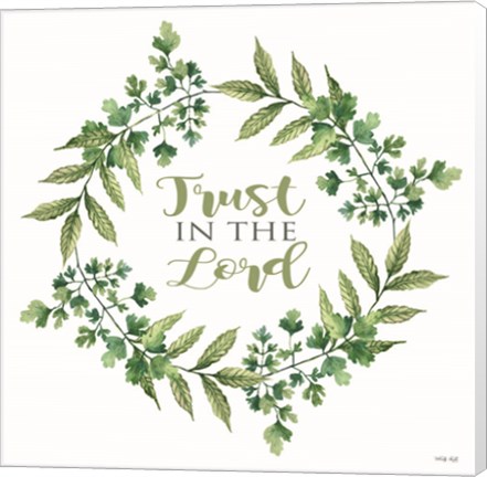 Framed Trust in the Lord Wreath Print