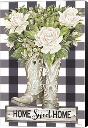 Framed Home Sweet Home Cowboy Boots Print