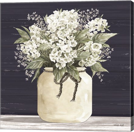 Framed White Flowers II Print