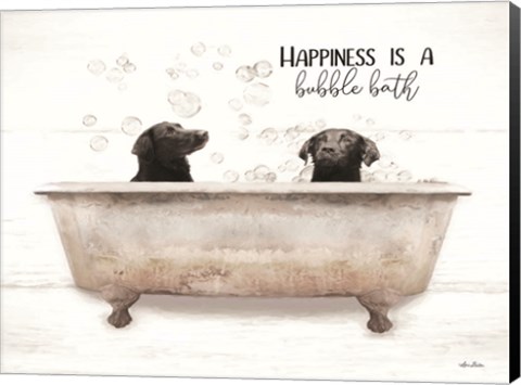 Framed Happiness is a Bubble Bath Print