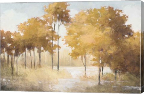 Framed Autumn Lake Gold Print