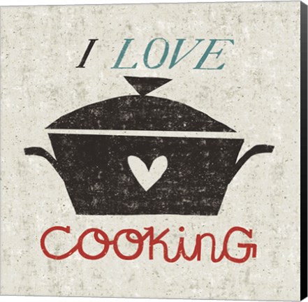 Framed I Love Cooking Print