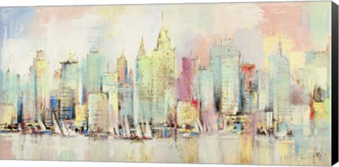 Framed Skyline a Colori Print