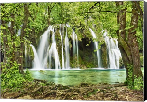 Framed Cascade des Tufs (Alps, French Jura) Print