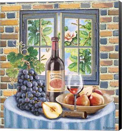 Framed Bordeaux in Magnolia Season Print