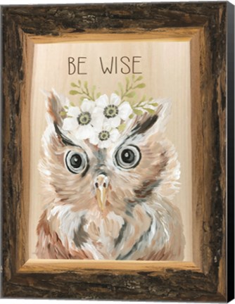 Framed Be Wise Owl Print