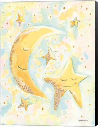 Framed Moon and Star Friends Print