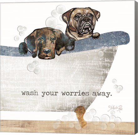 Framed Wash your Worries Away Print