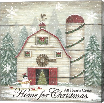 Framed Home for Christmas Print