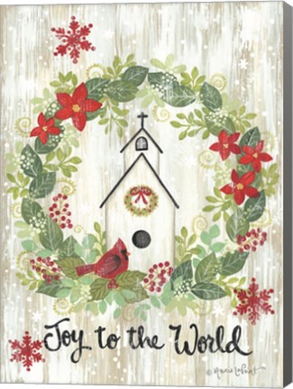 Framed Joy to the World Wreath Print