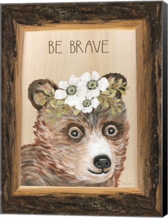 Framed Be Brave Bear Print