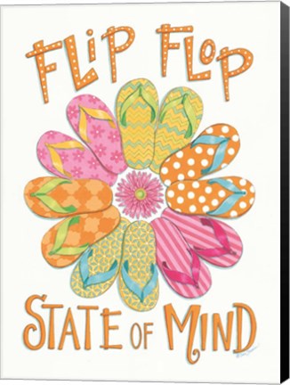 Framed Flip Flop State of Mind Print