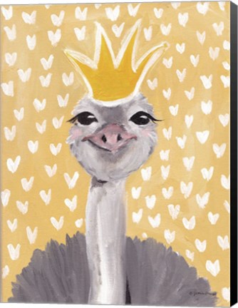 Framed Princess Ostrich Print