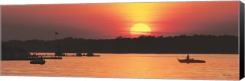 Framed River Sunset Print