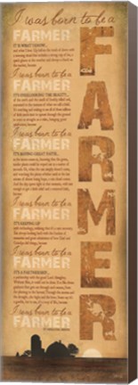 Framed Born to Be a Farmer Print