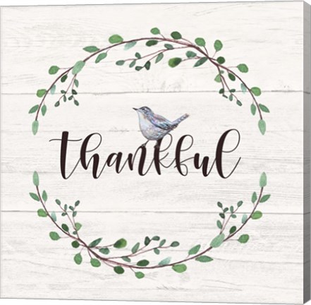 Framed Thankful Sign Print