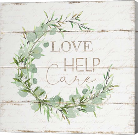 Framed Love Help Care Print