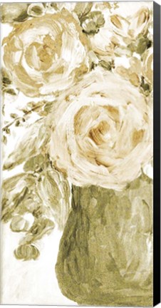 Framed Golden Glitter Vase No. 3 Print