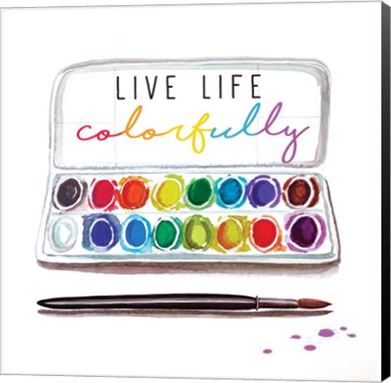 Framed Live Life Colorfully Print