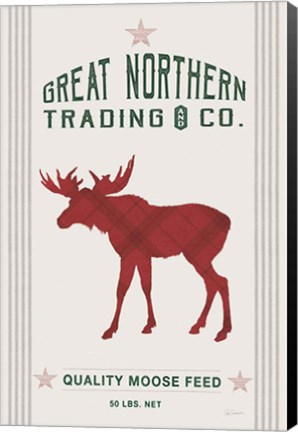 Framed Northern Trading Moose Feed v2 Print