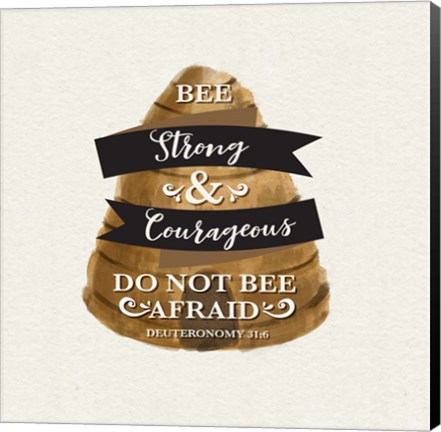 Framed Bee Hive Sentiment I-Strong Print