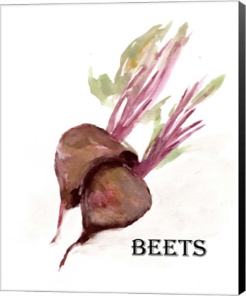 Framed Veggie Sketch IV-Brown Beets Print