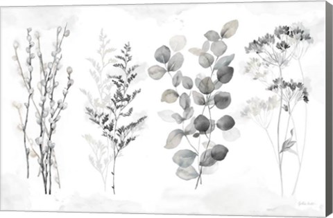 Framed Indigo Botanicals landscape neutral Print